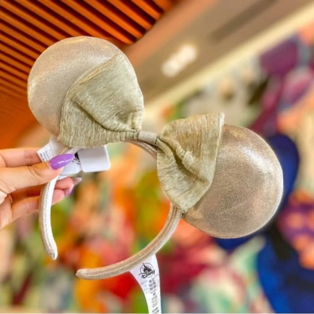 Disney Parks Minnie Ears Headband - Almond Peral Gold Mouse Ears Disneyland
